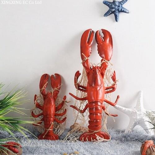 Simulation Resin Animal Mediterranean Large Lobster Restaurant Wall Hanging Hairy Crab Pendant Creative Modern Decoration Props
