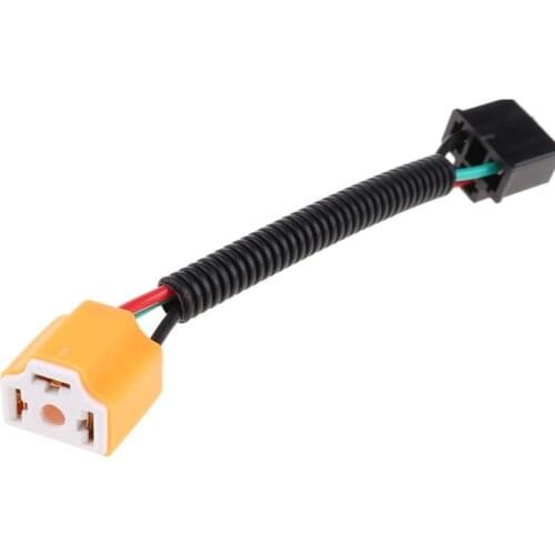 2Pcs H4 9003 Ceramic Wire Harness Plug Cable Headlights Connector Extension New R3MD