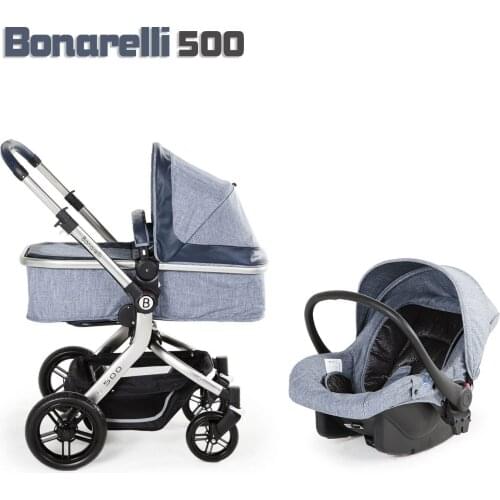Bonarelli 500 Baby strollers up to 25 kg baby carriage 3 pieces luxury folding light baby stroller