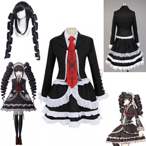 Danganronpa Dangan Ronpa Celestia Ludenberg Cosplay Costume Custom Made Dangan Halloween Party Fancy Dress
