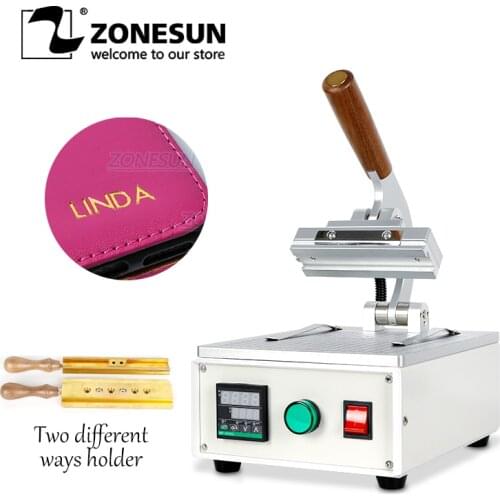 ZONESUN Custom Logo Hot Stamping Machine Numerical Temperature Paper Bag Book Cover Heat Press Machine Letter Pattern