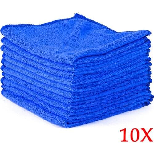Mayitr 10pcs Cleaning Cloth Microfiber Car Wash Towel Car Waxing Polishing Drying Detailing Car Care Kitchen Housework Towel