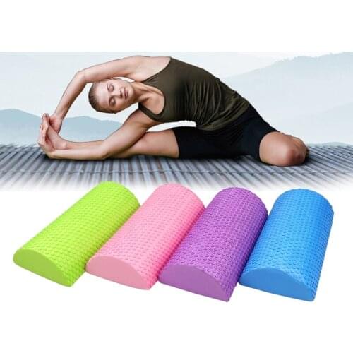 Half Round EVA Massage Foam Roller Yoga Pilates Fitness Equipment Balance Pad Yoga Blocks With Massage Floating Point 30-45cm