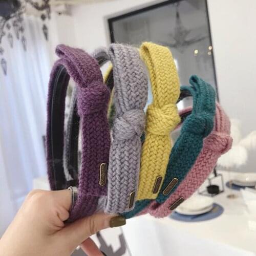 New Fashion Girls Headwear Top Quality Handmade Hairband Women Knitted Headband Casual Hair Hopp Fresh Hair Accessories