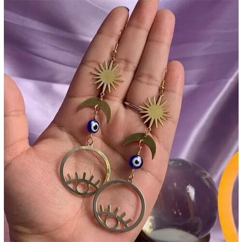 Evil Eye Earrings, Blue Evil Eye, Evil Eye Dangle Earrings, Good Luck Charm, Good Luck Gift, Protect, Lucky