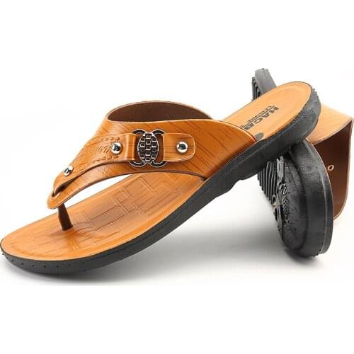 Hot Sale Summer Men Slipper Comfortable Male Flip Flops Vintage Casual Beach Sandals Non-slide Zapatos Shoes Chinelos Masculinos