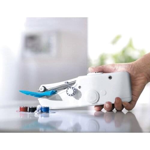 High quality Useful Portable needlework Cordless Mini Hand-Held Clothes Fabrics Home Sewing Machine