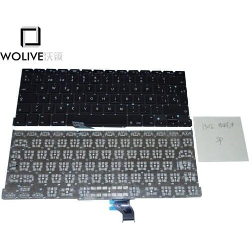 Wolive Genuine Brand new Keyboard language version SP Spain For Macbook Pro Retina 13" A1502 Replacement ME864 ME865 ME866