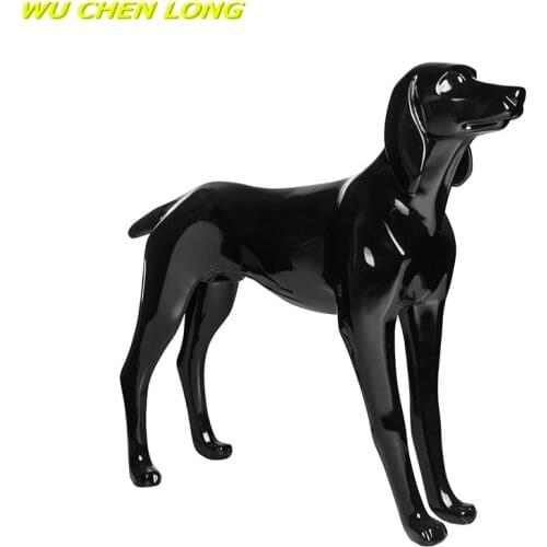 WU CHEN LONG ABSTRACT LABRADOR ART SCULPTURE PET DOG ANIMAL STATUE FRP CRAFT PET CLOTHES MODEL WINDOW DISPLAY DECORATION R5529