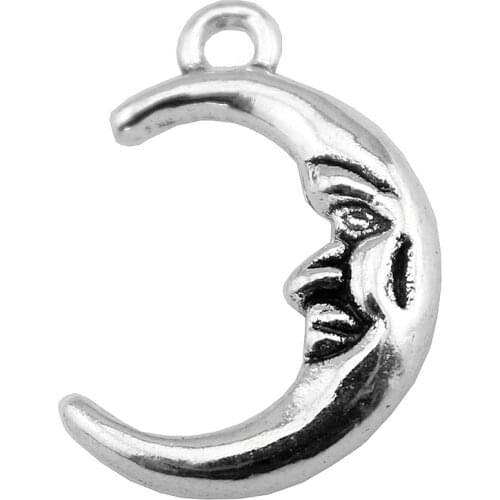 WYSIWYG 10pcs New Alloy Curved Crescent Moon Charms Pendant For Jewelry Making DIY Handmade Craft Jewelry Making Accessories