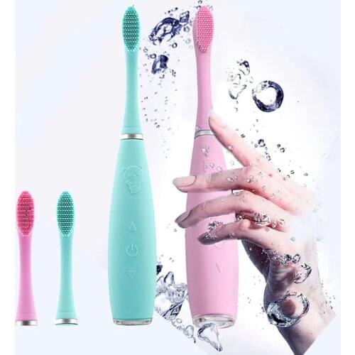 Sonic electric toothbrush rechargeable Children for 3-12 Ages silicone material Childrens mouth cleaning tools GG165