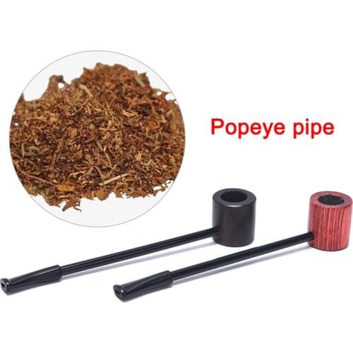 1Pc Ebony Wood/Mushroom Smoke Metal Pipe Smoking Pipes Portable Smoking Pipe Herb Tobacco Pipes Grinder Smoke Gifts