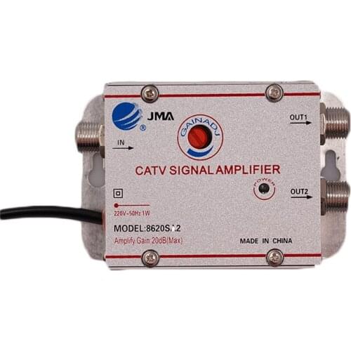 2 Way 1 In 2 Out CATV Cable TV Antennas Signal Amplifier AMP Antenna Signal Booster Splitter Home TV Equipments 45Mhz To 860MHz