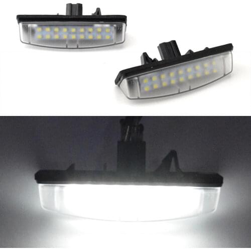1 Pair White LED License Number Plate Lamp Lights For Toyota MITSUBISHI Grandis 2003-2011