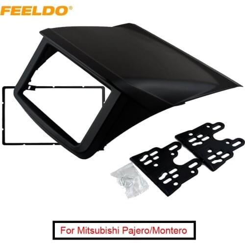 2DIN Size Installation Trim Kit Face Frame Fascia For Mitsubishi Pajero Sport Triton L200 Radio DVD Stereo Panel Dash Mounting