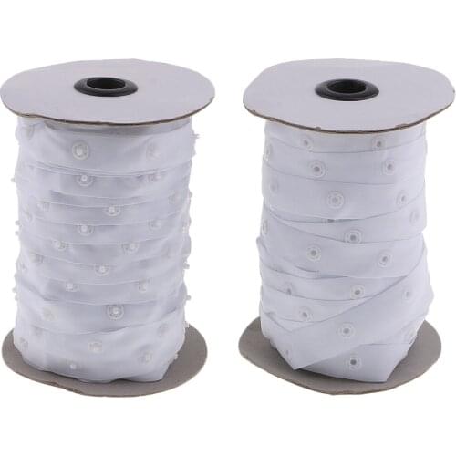 50 Yards Press Studs Quick Attach Tape Sewing for Duvet Covers