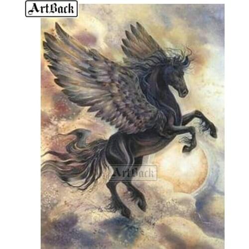 5D diamond painting unicorn full square round drill mosaic 3d diamond embroidery artwork home decoration painting 20x25cm