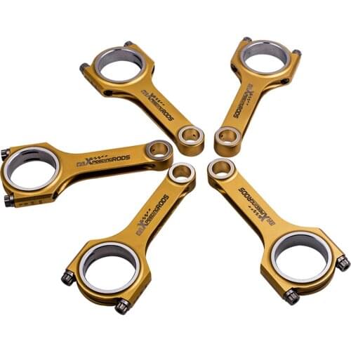 5x Titanizing Conrods Connecting Rods for Audi RS2 Quattro 2.2 L 20v turbo 144mm 800+HP Genuine 3/8" ARP 2000 bolts