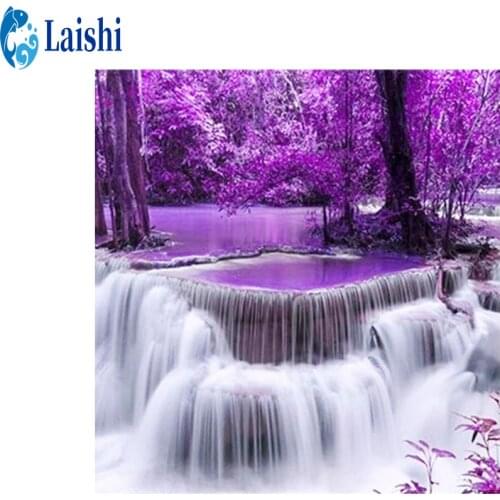 5D DIY Diamond Painting Beautiful mountain and waterfall Cross Stitch Diamond Embroidery Wholesale New Handicrafts Home Decor