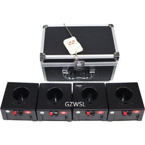 D04 Wireless Remote Control 4 Cues Receivers Stage Firework Fountain System 1 Case 4 Base Firing System for Wedding Party