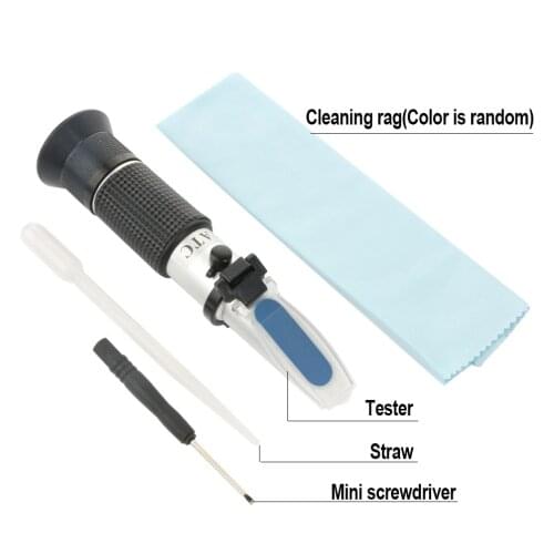RZ Household portable measuring tools 0-90% Brix RHB-90ATC Refractometer Handheld Brewing Auto Refractometer Sugar Meter RZ117