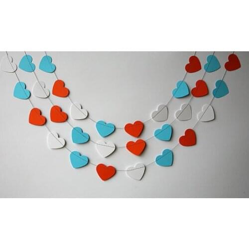 Valentines day decor - Heart garland - Valentine decor -garland, Circus birthday - Circus party - Birthday decorations