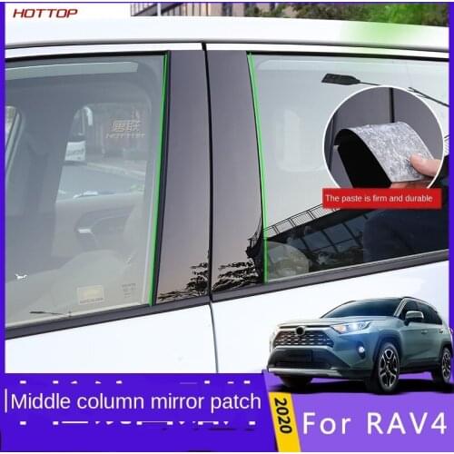 For Toyota RAV4 2019 2020 5th Window center pillar Sequin refitting window Sequin mirror surface decoration strip