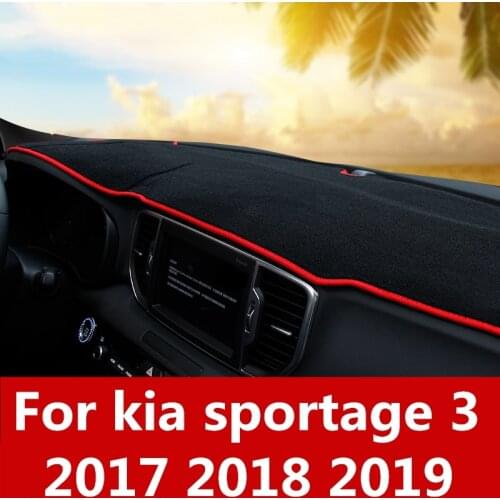 For kia sportage 3 2017 2018 2019 Dashboard Cover Mat Pad Sun Shade Avoid Dash Board Carpet Protector decoration car Accessories