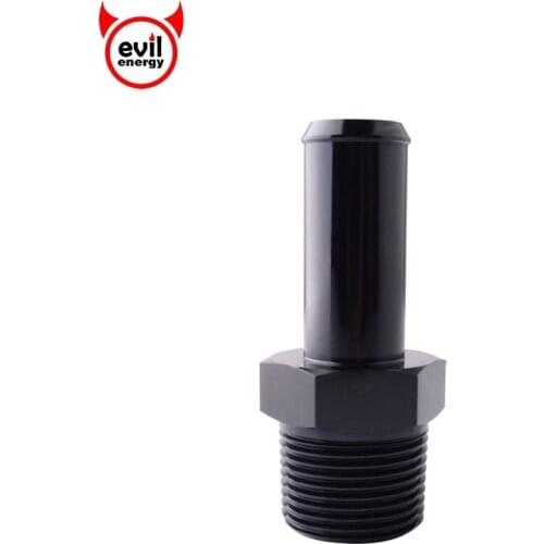Evil energy AN12 Straight Barb Nipple Hose Barbs Adapter Fitting Hose Nipple To 3/4NPT Aluminum Alloy Oil Fuel Hose Connector