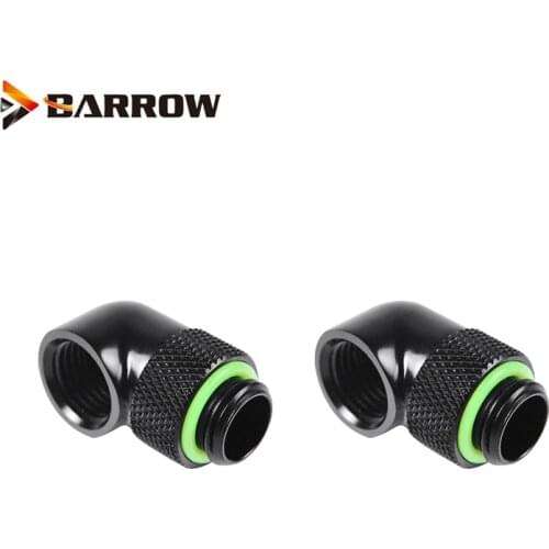 2pcs Barrow G1/4'' 90 Degree Rotary Fittings Computer Water Cooling Kit Fittings Elbow ,Black White Silver,TWT90-V2.5