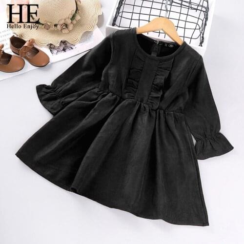 HE Hello Enjoy kids dresses for girls Long Sleeve Girls Princess Baby Girl Clothes Corduroy Party Dresses Girl Clothes Vestido
