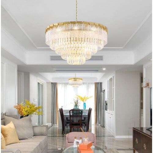 Italian court retro glass chandelier art living room bedroom villa club model room alien curtain lamp