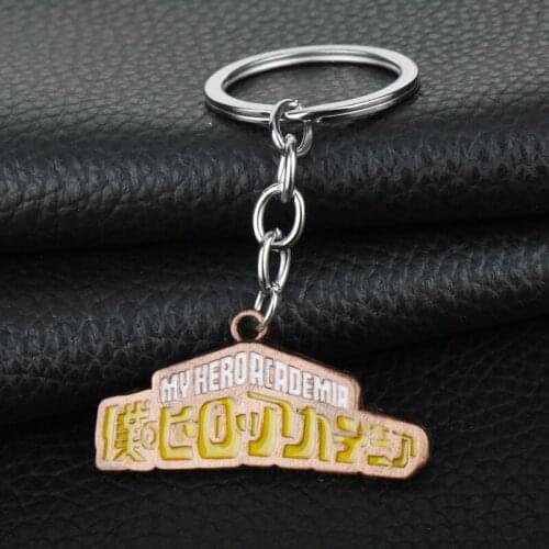 Classic Comic Anime My Hero College Keychain Fashion Charms Keyring Charms Jewelry Letter Logo Metal Pendant Car Keyring