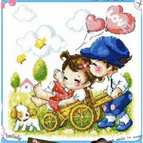 YD-MH345Home Fun Cross Stitch Kit Package Greeting Needlework Counted Kits New Style Joy Sunday Kits Embroidery