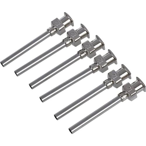 Stainless Steel Luer Lock Dispensing Needle Tip, 12 Gauge, 2.05mm ID x 2.8mm OD, 1" Length (Pack of 6)