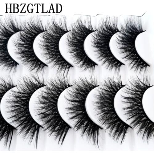 New 2-12 pairs 15-23mm natural 3D false eyelashes fake lashes makeup kit Cilios Mink Lashes extension mink eyelashes maquiagem