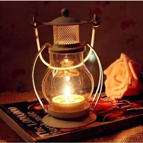 New Retro Horse Lantern Rechargeable Solar Battery Camping Light Outdoor LED Candle Flame Warm Lighting Tent Garden Decoration