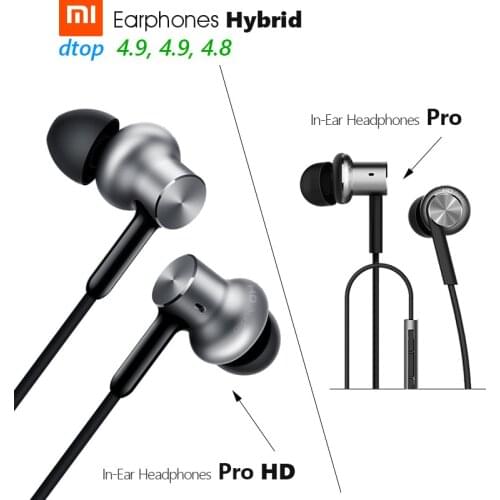 Original Xiaomi Hybrid Pro HD / Hybrid Pro Earphone Triple / Dual Driver Dynamic + Balanced Armature Mi In-Ear Line Control Mic