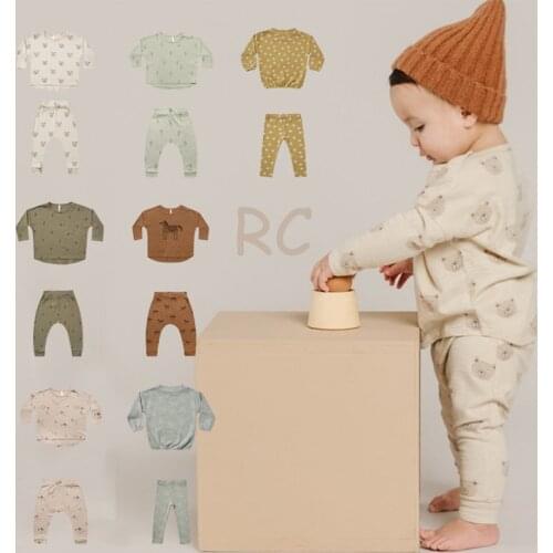 Shipment In September) PER-SALE 2021 RC Autumn Childrens Sets Toddler Girl Fall Clothes Sets Kids Boutique Clothing Wholesale