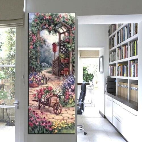 Garden scenery diamond Paintings 5D large cross stitch diamond embroidery picture of rhinestone diamond mosaic decor AA2140