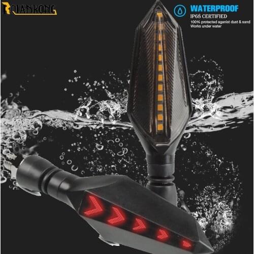 Motorcycle Turn Signal Light Flashing 12 LED lights FOR DUCATI HYPERMOTARD 821 SP 400 MONSTER HONDA CBR250R CBR250RR