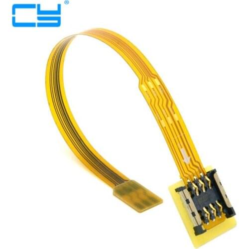 Micro SIM Card to Nano SIM Kit Male to Female Extension Soft Flat FPC Cable Extender 10cm