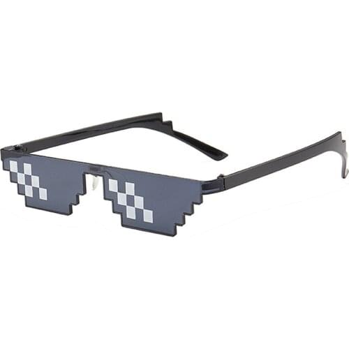 Funny Tricks Glasses Thug Life Glasses 8 Bit Pixel Deal With IT Sunglasses Unisex Sunglasses Toy For Children Adults Funny Toys