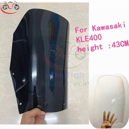 Windshield Height 43CM for Kawasaki KLE400 KLE 400 Motorcycle Accessories Front Windscreen Cover Fairing Deflector Sun Visor