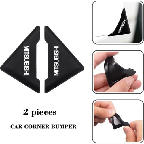 2Pcs/Set Silicone Car Door 90 Degree Angle Corner Cover Bumper Crash Scratch Protector Anti-Scratch Crash for Mitsubishi Asx EX