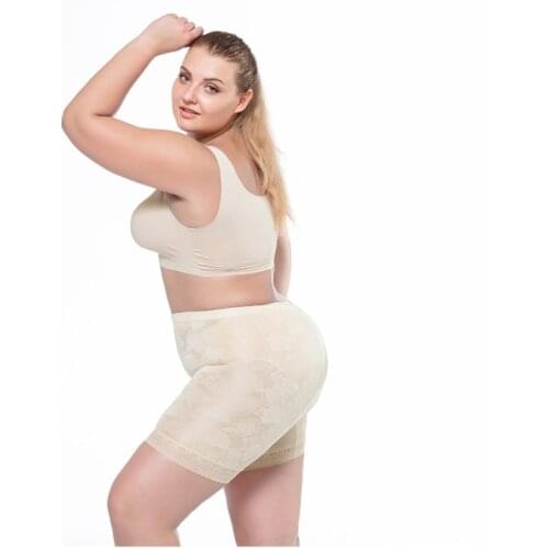 Plus Size Safety Shorts Pants Women Anti Chafing Knickers Ladies Sexy Lace Boxer Protective Shorts Under Skirt Large Size