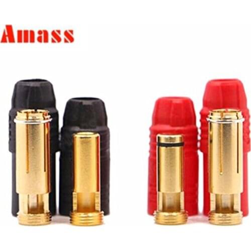1 set Amass AS150 Connector Male Female Bullet Connectors Plugs Anti-Spark Gold Bullet 7mm Connector for RC battery 20% off