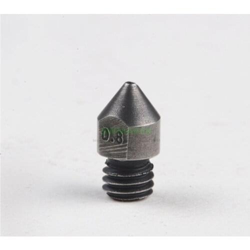 1pcs MK8 High Temperature Hardened Steel Nozzle 0.4/0.6/0.8/1.0/1.2/1.5mm 1.75mm for MK9 Creality CR-10 Ender3 Anet 3D printer
