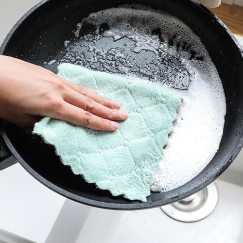 1pc Super Absorbent Microfiber kitchen dish Cloth High-efficiency tableware Household Cleaning Towel kichen tools gadgets cosina