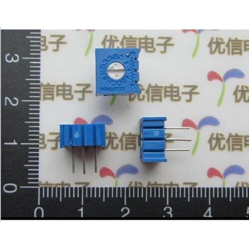 3386P 1K(102) 2K(202) 5K(502) 10K(103) 20K(203) 50K(503) 100K(104) ohm horizontal type Glass glaze adjustable potentiometers